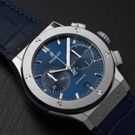 hublot blue chronograph titanium 45mm used|Hublot Classic Fusion Chronograph Automatik Titan Ref. for .